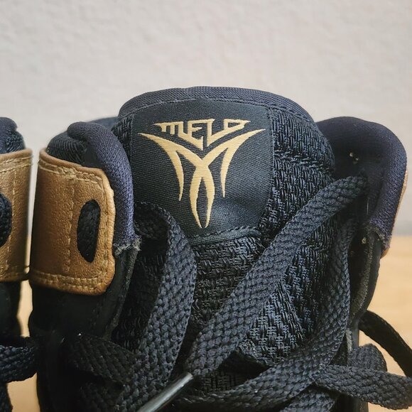 Nike Mens Air Jordan 1 Retro High Sneakers Melo Black Gold‎ 332550-026 Size 8.5 - Picture 10 of 12